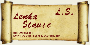 Lenka Slavić vizit kartica